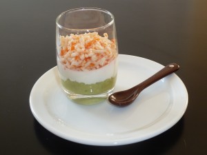 Verrine avocat, st môret, surimi